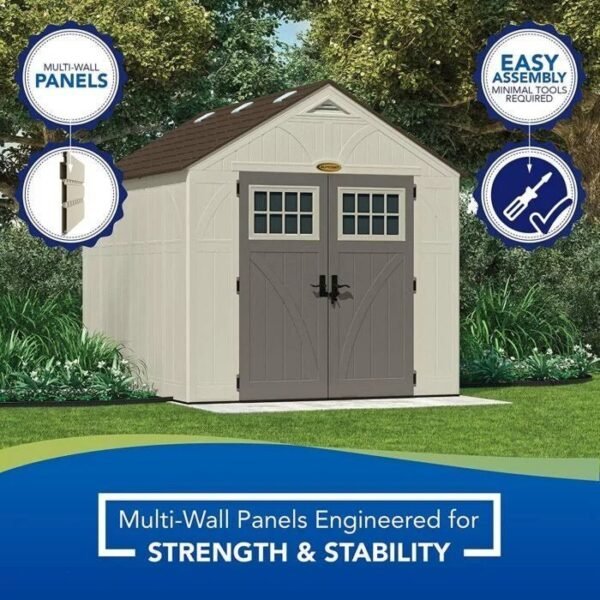 Suncast BMS8100 8′ x 10′ Tremont Storage Shed - Image 3