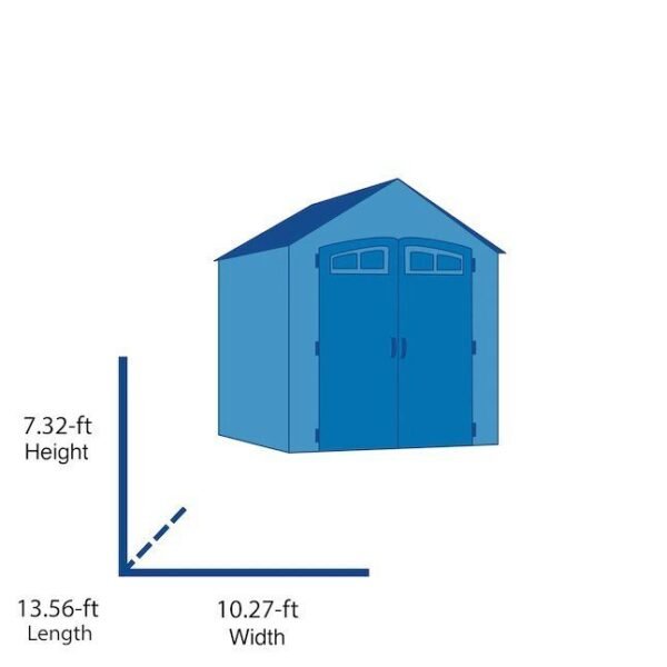 Arrow 10 ft x 14 ft Lexington Galvanized Steel Storage Shed - Image 2