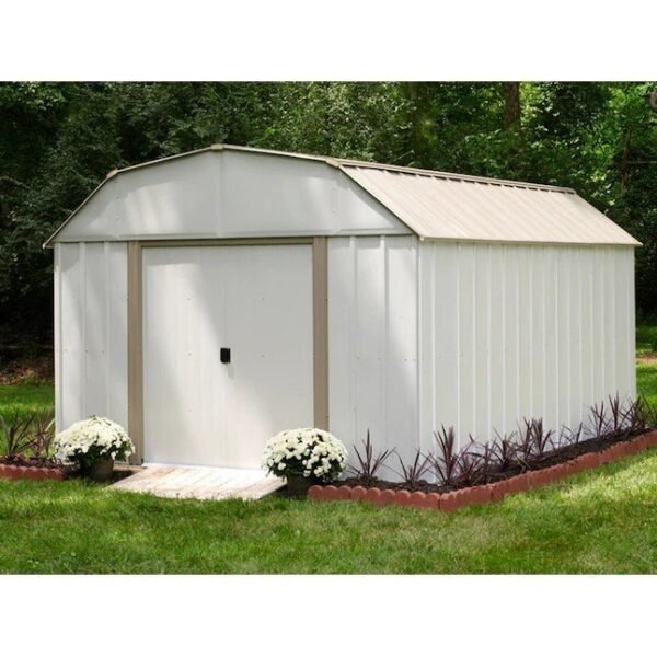 Arrow 10 ft x 14 ft Lexington Galvanized Steel Storage Shed - Image 3