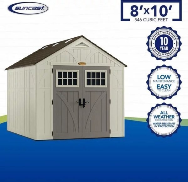 Suncast BMS8100 8′ x 10′ Tremont Storage Shed - Image 2