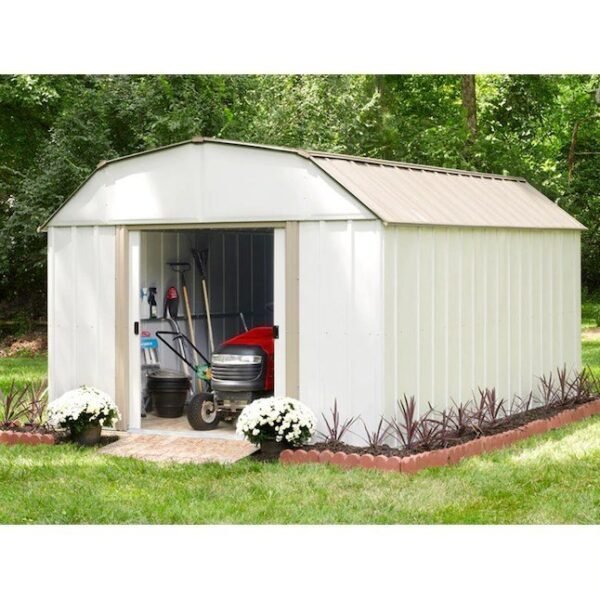 Arrow 10 ft x 14 ft Lexington Galvanized Steel Storage Shed - Image 4