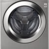 LG – 4.5 Cu. Ft. High-Efficiency Stackable Smart Front Load Washer with Steam and 6Motion Technology – Graphite steel - Image 3