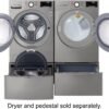 LG – 4.5 Cu. Ft. High-Efficiency Stackable Smart Front Load Washer with Steam and 6Motion Technology – Graphite steel - Image 2