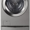 LG – 4.5 Cu. Ft. High-Efficiency Stackable Smart Front Load Washer with Steam and 6Motion Technology – Graphite steel