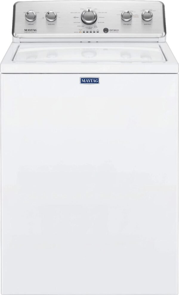 Maytag – 3.8 Cu. Ft. High Efficiency Top Load Washer with PowerWash Agitator – White