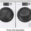 GE – 2.4 Cu. Ft. High Efficiency Stackable Front Load Washer with Steam and Sanitize – White - Image 4