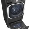 LG – SideKick 1.0 Cu. Ft. High-Efficiency Smart Top Load Pedestal Washer with 3-Motion Technology – Black steel - Image 8
