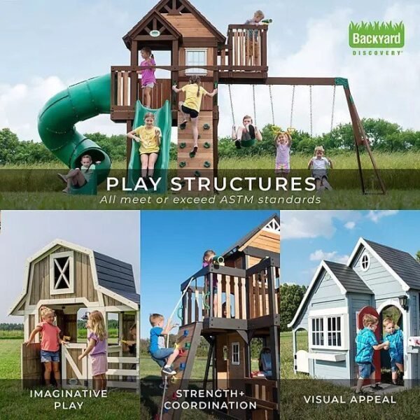 Backyard Discovery Skyfort II Cedar Swing Set/PlaySet - Image 6