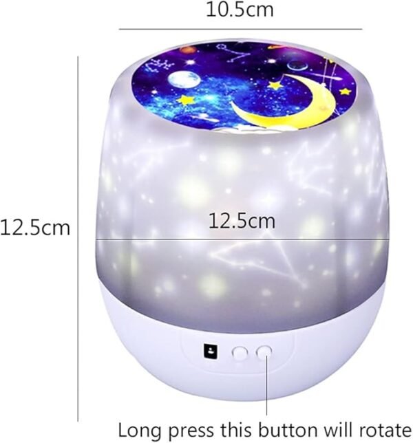 Magical Starry Sky LED Projector Night Light Starry Moon Projector Night Lamp Colorful Rotary Lamp for Baby Children Gift (Color : D) (E) - Image 2