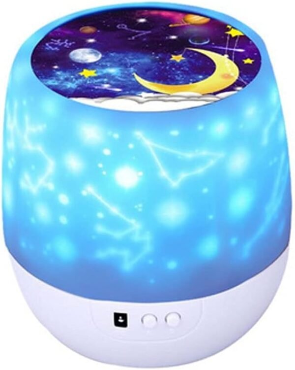 Magical Starry Sky LED Projector Night Light Starry Moon Projector Night Lamp Colorful Rotary Lamp for Baby Children Gift (Color : D) (E)