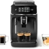 2200 Series Fully Automatic Espresso Machine, Classic Milk Frother, 2 Coffee Varieties, Intuitive Touch Display, 100% Ceramic Grinder, AquaClean Filter, Aroma Seal, Black (EP2220/14)