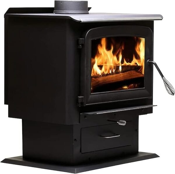 AW2020-P 2,000 Sq. Ft. Pedestal Wood Burning Stove