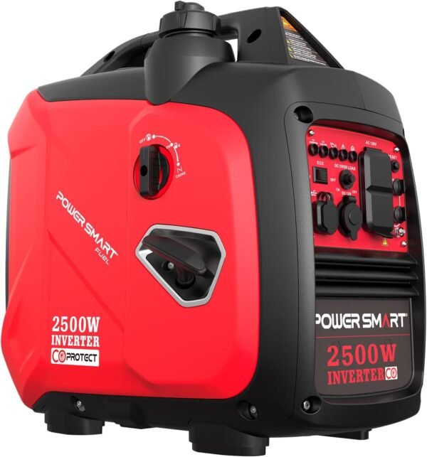 2500-Watt Gas Powered Portable Inverter Generator, Super Quiet for Camping, Tailgating, Home Emergency Use, EPA Compliant 2024 Version