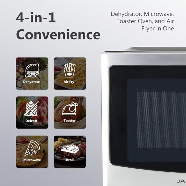 4-in-1 Microwave Oven with Healthy Air Fry, Toaster Oven, Dehydrator, 1.2 Cu.ft/30L with Easy Clean Interior, Stainless steel - Image 2