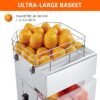 Commercial Juicer Machine, Automatic 110V 120W Orange Squeezer for 22-30 per Minute, SUS 304 Tank Stainless Sugar Cane Juicer Machine for Lemon, Sugar Cane, Orange - Image 2
