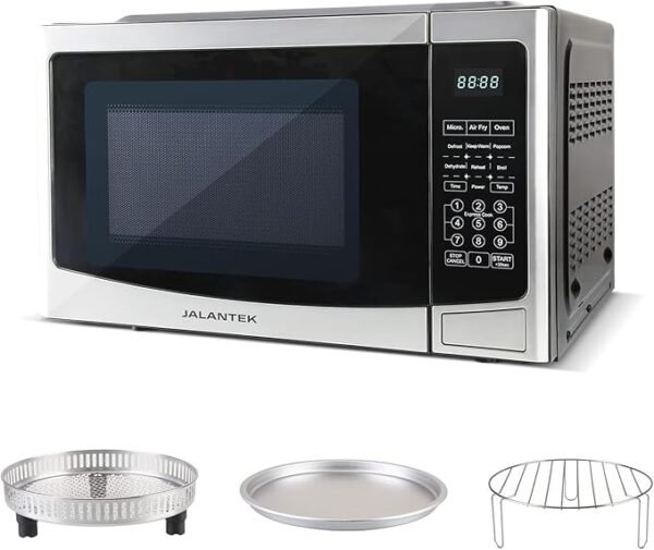 4-in-1 Microwave Oven with Healthy Air Fry, Toaster Oven, Dehydrator, 1.2 Cu.ft/30L with Easy Clean Interior, Stainless steel