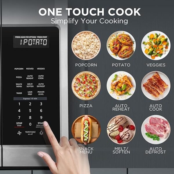 EM044KB19 Over The Range Microwave Oven with One Touch, 1000 Watts, 400 CFM and Sensor Cooking, OTR 1.9 Cu.ft - Image 2