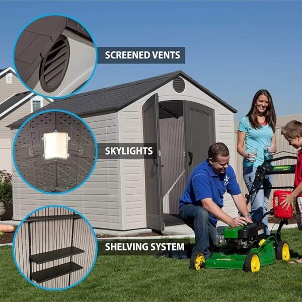 6402 Outdoor Storage Shed, 8 by 12.5 Feet; 2 windows - Image 3