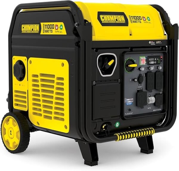 11,000-Watt Electric Start Dual Fuel Home Backup Portable Inverter Generator with Quiet Technology and CO Shield