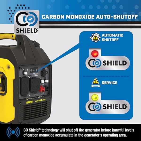 4000-Watt RV Ready Portable Inverter Generator with Quiet Technology and CO Shield - Image 6