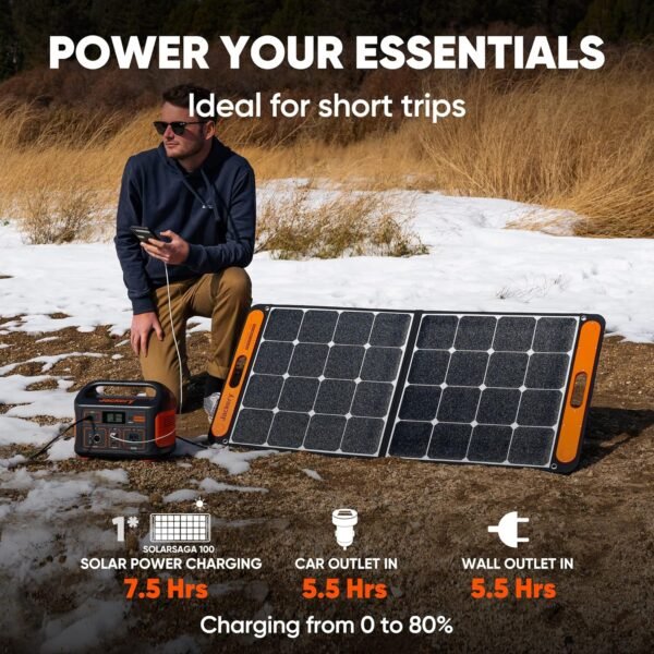 Portable Power Station Explorer 500, 518Wh Outdoor Solar Generator Mobile Lithium Battery Pack with 110V/500W AC Outlet for Home Use, Emergency Backup,Road Trip Camping (Solar Panel Optional) - Image 6