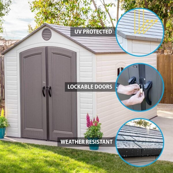 60075 8 x 15 Ft. Outdoor Storage Shed, Desert Sand - Image 2